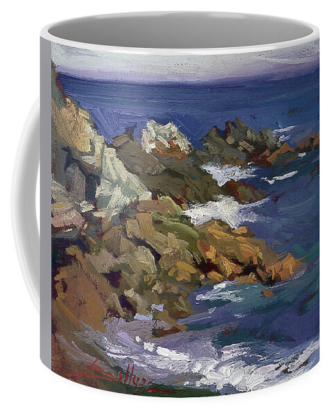 Catalina Island Paintings Coffee Mug featuring the painting Shark Autumn Catalina Plein Air by Elizabeth - Betty Jean Billups