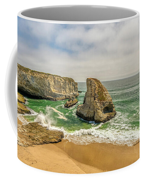 California Coffee Mug featuring the photograph Shark Fin Cove Sunny Afternoon by Kenneth Everett