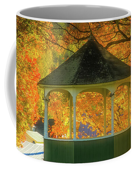 Sharon Vermont Coffee Mug featuring the photograph Sharon Vermont bandstand by Jeff Folger