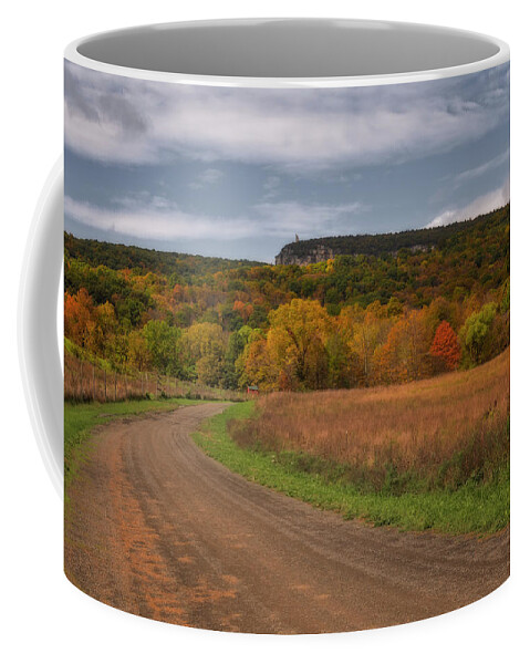 Shawangunk Coffee Mug featuring the photograph Shawangunk Mountain Hudson Valley NY by Susan Candelario