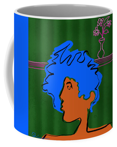 Quiros Coffee Mug featuring the digital art Shelf by Jeffrey Quiros