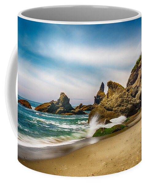 Shi Coffee Mug featuring the photograph Shi Shi Beach Rocks by Amanda Jones