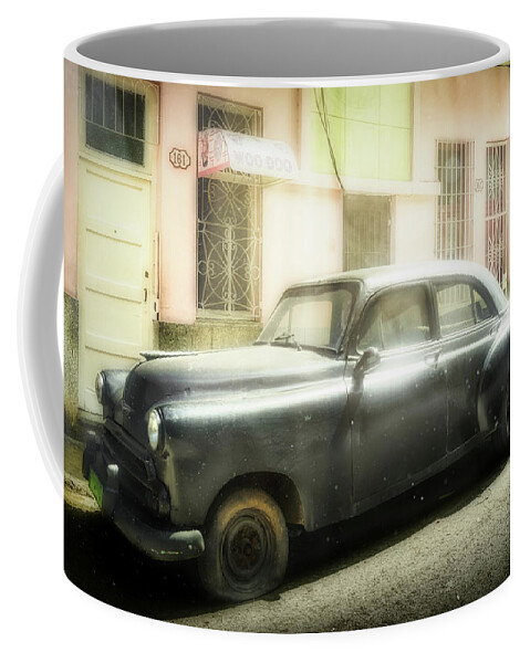 American Car Coffee Mug featuring the photograph Shining black by Micah Offman