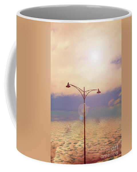 Lamp Coffee Mug featuring the photograph Shining Waters by Elaine Teague