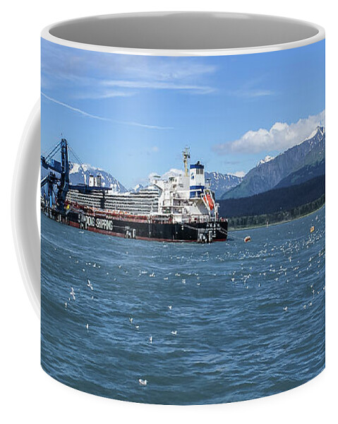 Alaska Coffee Mug featuring the photograph Ships At Seward Bay by Jennifer White