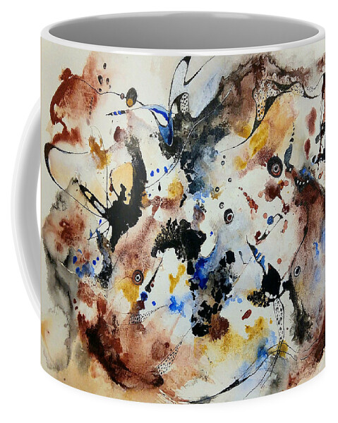 Ink Painting Coffee Mug featuring the painting Shlaboranga Masunga by Wolfgang Schweizer