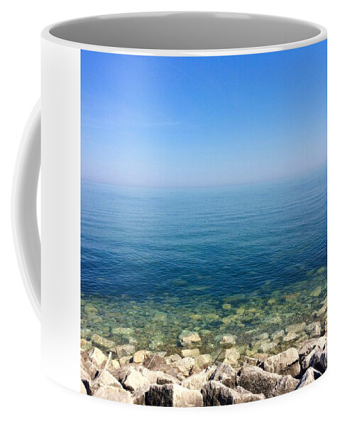 Ocean Coffee Mug featuring the photograph Shoreline by Sarah Vandenbusch