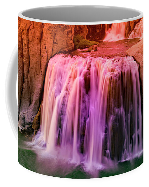 Waterfalls Coffee Mug featuring the photograph Shoshone Falls - color adjusted by Amazing Action Photo Video
