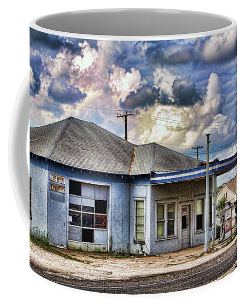 Gas Station Coffee Mug featuring the digital art Sign of the Times by Brad Barton