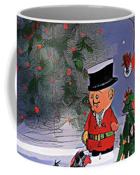 Christmas Coffee Mug featuring the digital art SIlent Night by Sophia Gaki Artworks