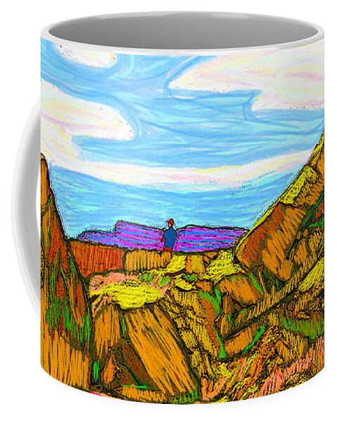 Solitude Coffee Mug featuring the painting Silent Observer by Rod Whyte