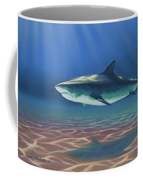 Acrylic Coffee Mug featuring the painting Silent Predator by Timothy Stanford