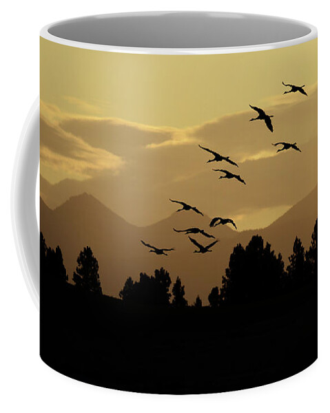 Silhouette Coffee Mug featuring the photograph Silhouette Sandhills by Whispering Peaks Photography