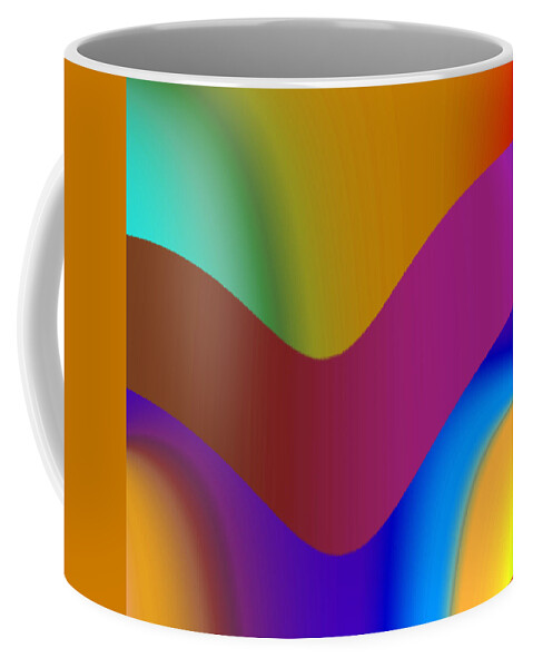 Abstract Art Coffee Mug featuring the digital art Silky Layers by Ronald Mills
