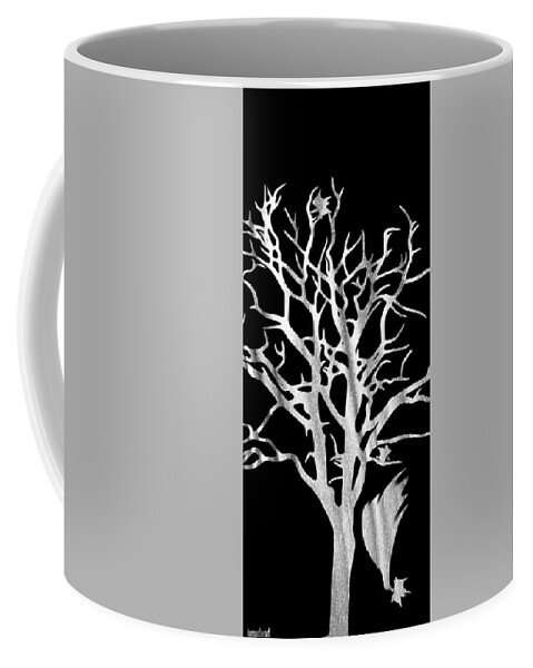 Tree Coffee Mug featuring the digital art Silver Fall by Auranatura Art