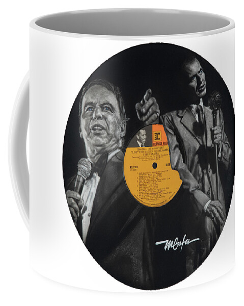 Album Art Coffee Mug featuring the painting Sinatra Through The Years by Dan Menta