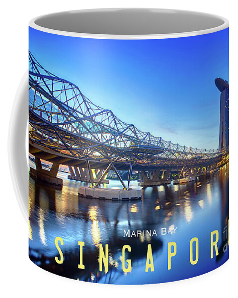 Singapore Coffee Mug featuring the photograph Singapore 11 Marina Bay by John Seaton Callahan