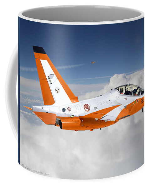 M-346i Coffee Mug featuring the digital art Singapore M-346 by Custom Aviation Art
