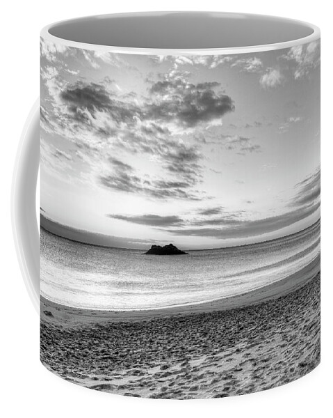 Singing Coffee Mug featuring the photograph Singing Beach Manchester MA Sunrise Island Black and White by Toby McGuire