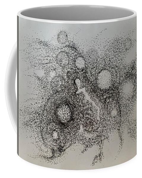 Dust Coffee Mug featuring the drawing Singing Dust by Franci Hepburn