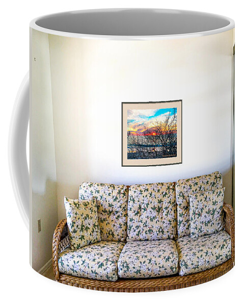 Hung Photo Example Coffee Mug featuring the photograph Single Branches photo framed in black with Tan Matte by Susan Molnar