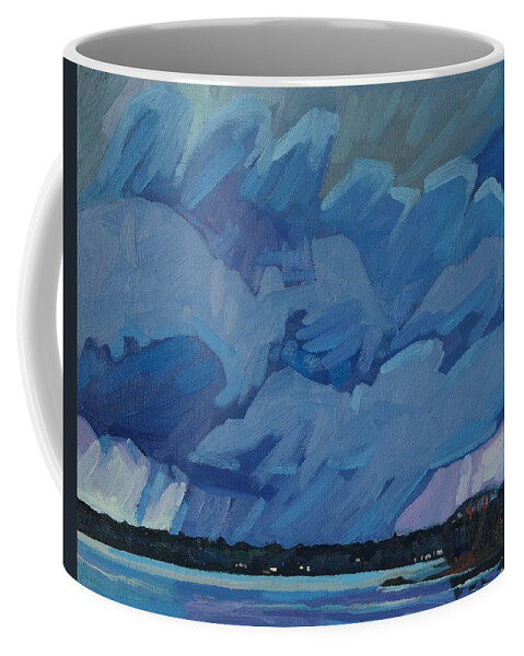 2577 Coffee Mug featuring the painting Singleton November Rain Squall by Phil Chadwick