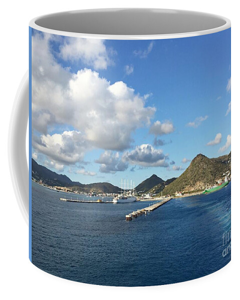 St. Martin Coffee Mug featuring the photograph Sint Maarten waterfront by On da Raks