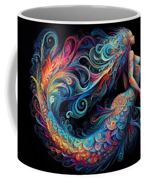 Mermaid Coffee Mug featuring the photograph Sirens of Serenity - An Aquatic Kaleidoscope by Bill and Linda Tiepelman