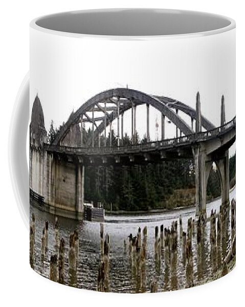 Siuslaw River Bridge Coffee Mug featuring the photograph Siuslaw River Bridge, Florence, Oregon by Tony Lee