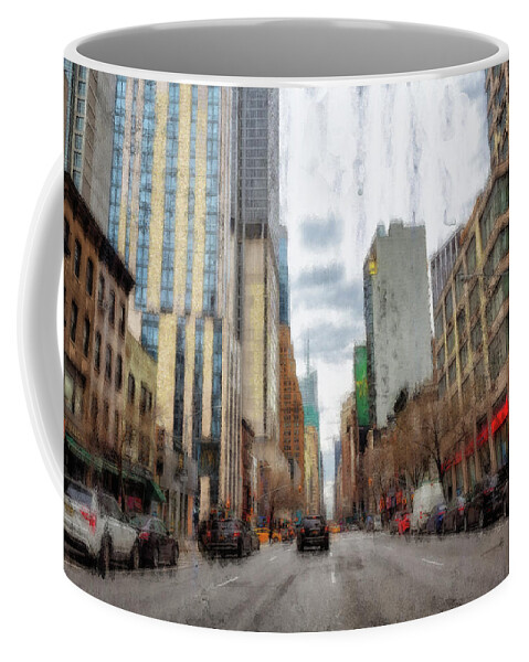 City Coffee Mug featuring the photograph Sixth Avenue by Alison Frank