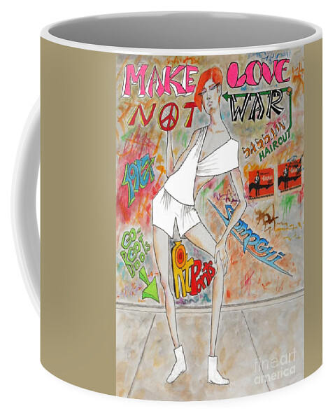 Hotpants Coffee Mug featuring the painting Sixties Redhead No. 5 by Jayne Somogy