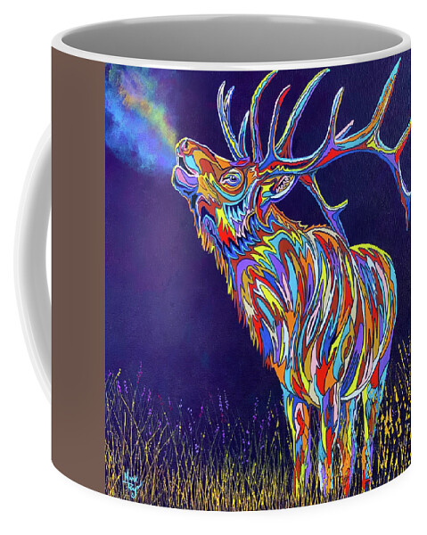 Elk Coffee Mug featuring the painting Skittles by Mark Ray