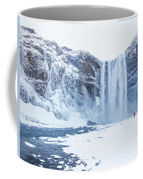 Skogafoss Coffee Mug featuring the photograph Skogafoss waterfall, Iceland by Neale And Judith Clark