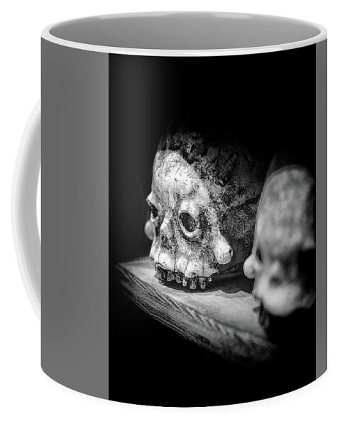Skull Coffee Mug featuring the photograph Skullery by Scott Wyatt