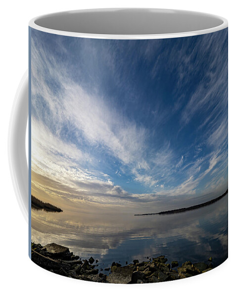 Reflection Coffee Mug featuring the photograph Sky Meets Water by Jerry Connally