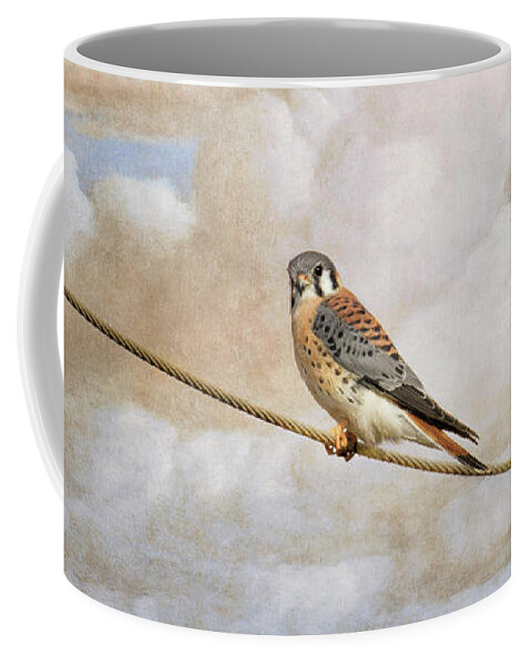 American Kestrel Coffee Mug featuring the photograph Sky Watch by Jai Johnson