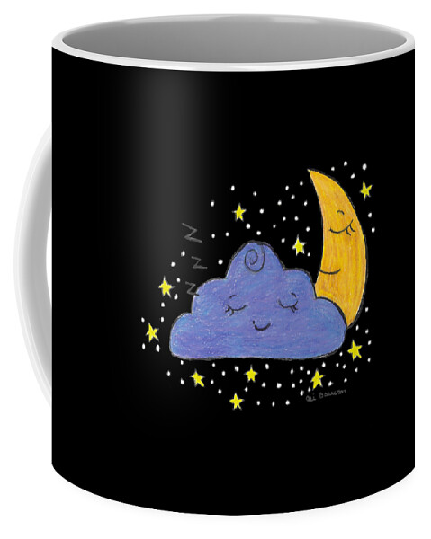 Sleepy Coffee Mug featuring the drawing Sleepy Time Sky by Ali Baucom