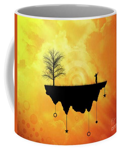 Surreal Coffee Mug featuring the digital art Slice of Earth by Phil Perkins