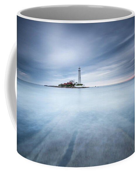 St Mary's Lighthouse Coffee Mug featuring the photograph Sliver - St Mary's Lighthouse by Anita Nicholson
