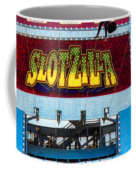Slotzilla Coffee Mug featuring the photograph Slotzilla Zip Line Las Vegas by Tatiana Travelways