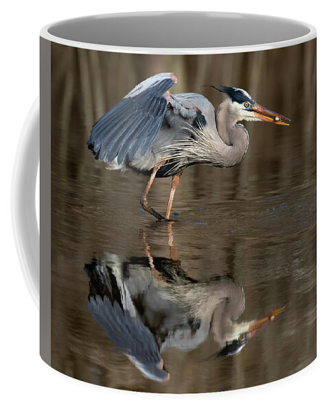 Great Blue Coffee Mug featuring the photograph Small Prize by Art Cole