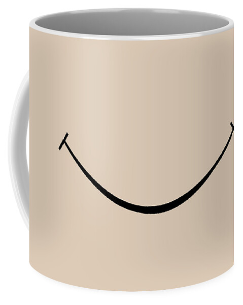 2d Coffee Mug featuring the digital art Smiling Face Mask by Brian Wallace