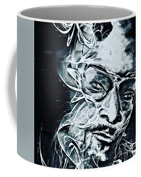  Coffee Mug featuring the mixed media Smoke by Angie ONeal