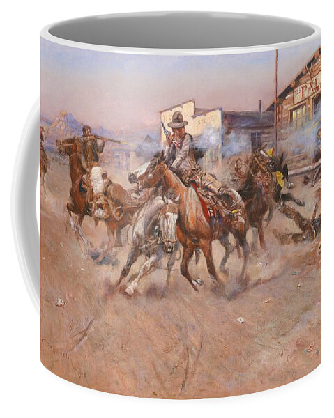Charles Russell Coffee Mug featuring the digital art Smoke Of A 45 by Charles Russell