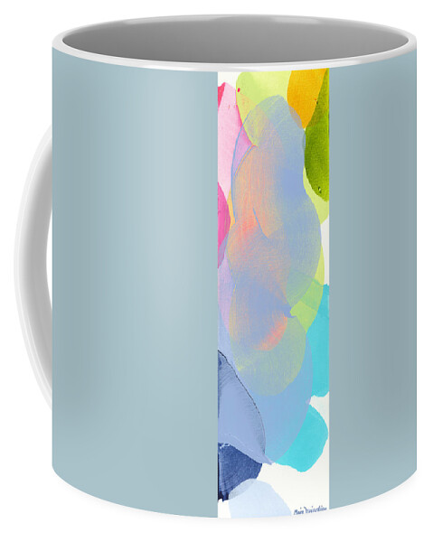Abstract Coffee Mug featuring the painting Smoke Rises by Claire Desjardins