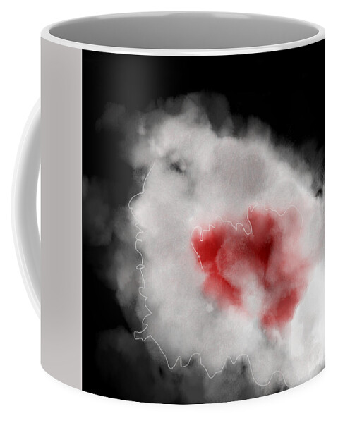 Modern Coffee Mug featuring the digital art Smokey Views by Amber Lasche