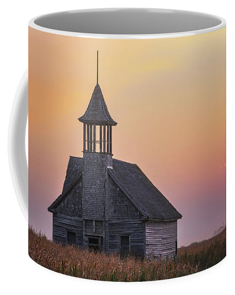 Old School Coffee Mug featuring the photograph Smoking Sky At Sunset by Darren White