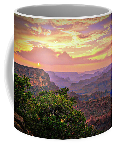 Grand Canyon Coffee Mug featuring the photograph Smoky Grand Canyon Sunset by Chance Kafka