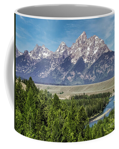 Clear Blue Sky Coffee Mug featuring the photograph Snake River Overlook by Al Andersen