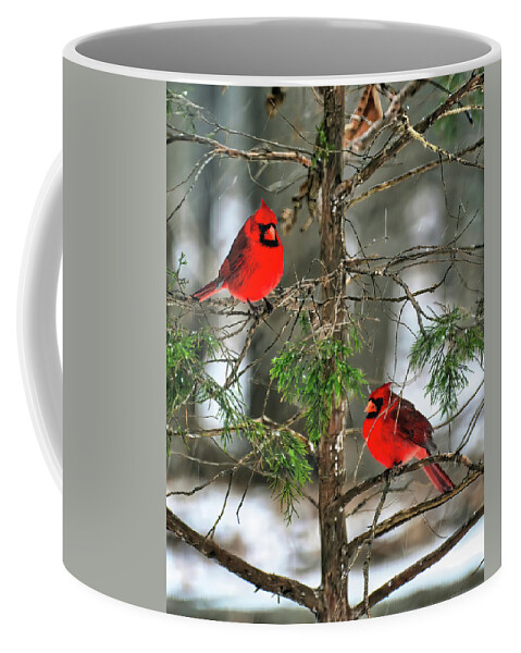 Snow Birds Coffee Mug featuring the photograph Snow Birds by Michael Frank